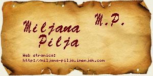 Miljana Pilja vizit kartica